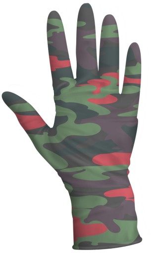 Záhradné rukavice 4WRK MONSOON CAMO RED, veľkosť 9 - L, 1 pár