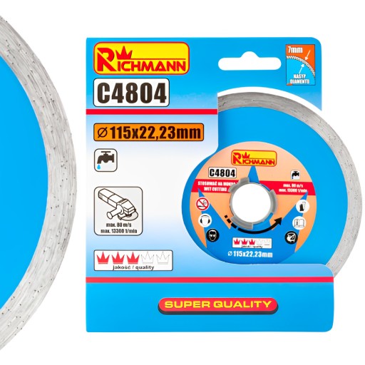 PLNÝ DIAMANTOVÝ DISK 115 MM 22,23 mm C4804