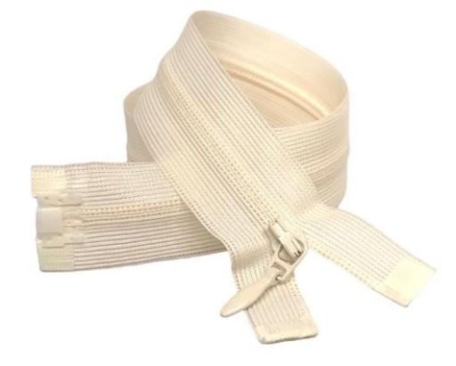 Krytý zips, krémový, 45 cm