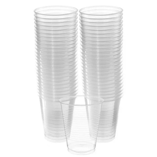 Priehľadný plastový pohár 200ml, 100 kusov