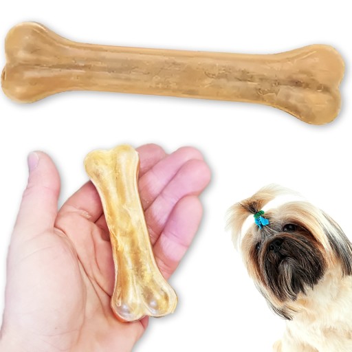 ŽUVACIE KOSTI pre PSA ŠTEŇA 10 kusov x 10 cm lisované hovädzie mäso
