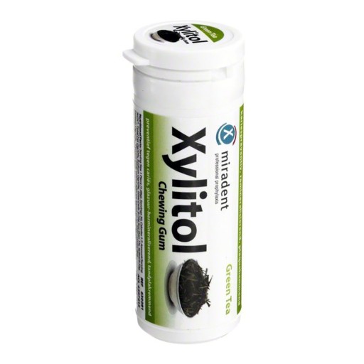 XYLITOL GUMA 30 KS MIRADENT ZELENÝ ČAJ
