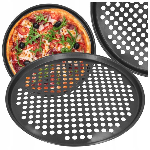Plech na pečenie PIZZA TANIER 32 cm na torty, oceľový, nepriľnavý