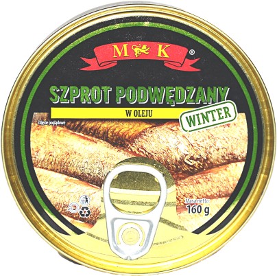 Šproty údené v oleji 160g M&K