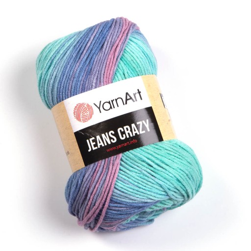 Jeans Crazy bavlna-akrylová priadza - YarnArt - 8203, 50 g, 160 m