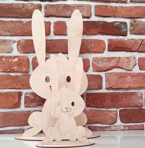 DREVENÝ ZAJAC ZAJAC DEKORATÍVNY VEĽKONOČNÝ ZAJÍC Figúrka 30 cm