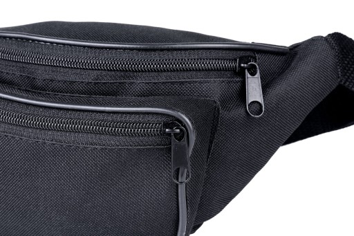 Taška cez pás, nepremokavá čierna bedrová taška