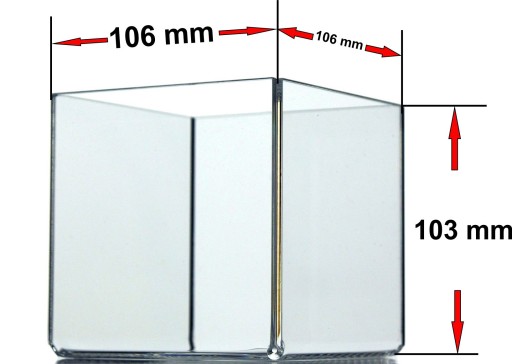 Box Container Organizer vyrobený z priehľadného plexiskla