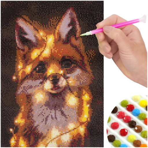 DIAMANTOVÁ VÝŠIVKA FOX Diamantový obraz FOX Mosaic Scrapbook 30x40cm
