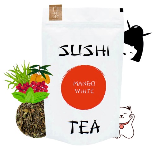 MANGO WHITE biely listový čaj 35g Sushi Tea