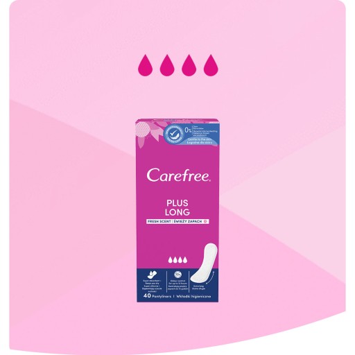 CAREFREE Plus Veľké hygienické vložky Light Scent 64 ks