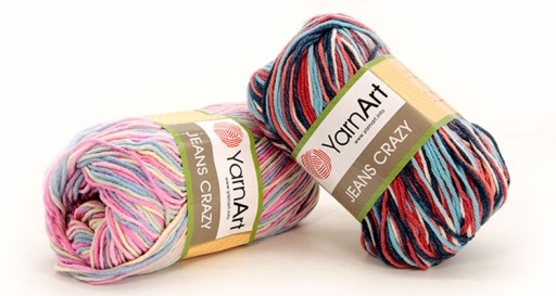 Tieňovaná priadza YarnArt JEANS CRAZY, farba 8206