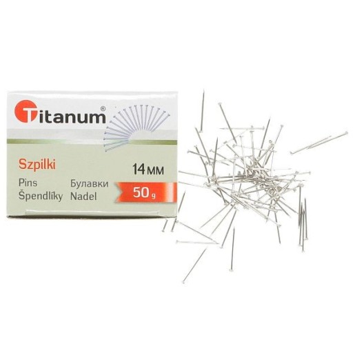 Krajčírske špendlíky, krátke, 14mm, 50g, titánové