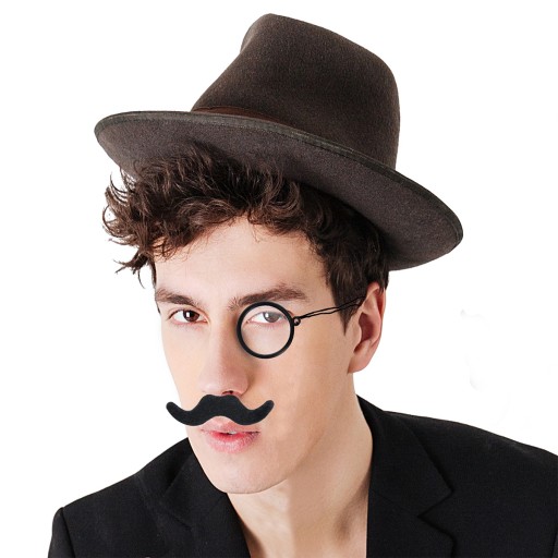 MILORD SET MONOKLEL S MUSTACHE BLACK NARODENINOVÁ KARNEVALOVÁ PÁRTY