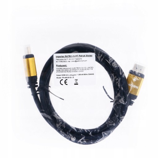 Kábel HDMI 2.0 1,5M UHD 2160P 4K/60Hz 3D 48bit