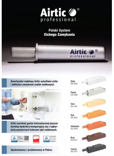 Nábytkový tlmič AIRTIC, nárazník - Biely