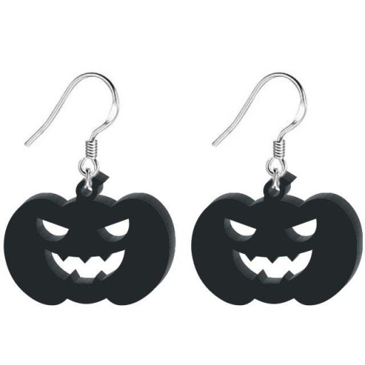 Zlé PUMPKIN náušnice čierne a vhodné na HALLOWEEN