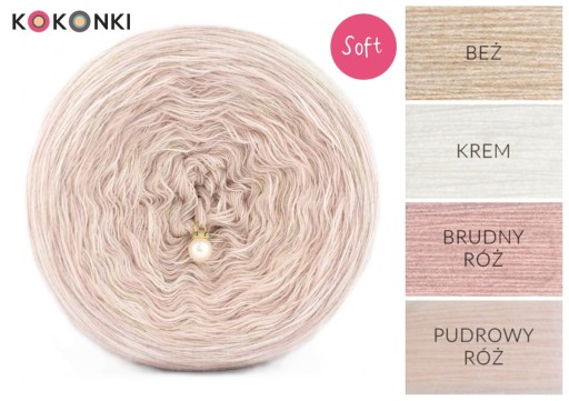 KOKONEK Melange Mäkká priadza R58, 4 pramene