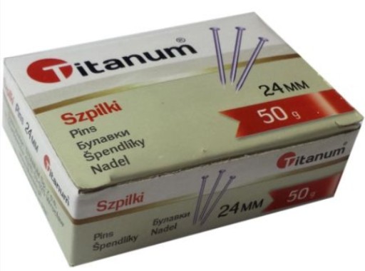 Strieborné kancelárske špendlíky 24mm 50g - štandard