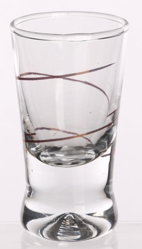 6 x ZLATÁ ŠPIRÁLA POHÁRE NA VODKU 25 ML SET