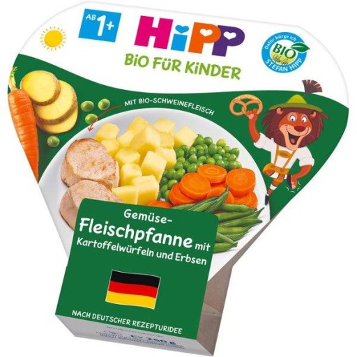 Hipp Bio Zelenina Zemiaky Hrach Rezne 12m 250g