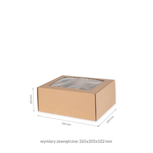 Kartónová darčeková krabička s okienkom 25cm*20cm*10cm