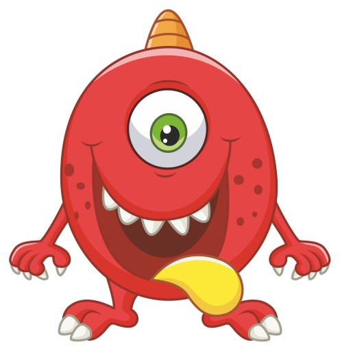 NÁLEPKA NA OKNO NÁBYTOK ZRKADLO MONSTER CREATURE
