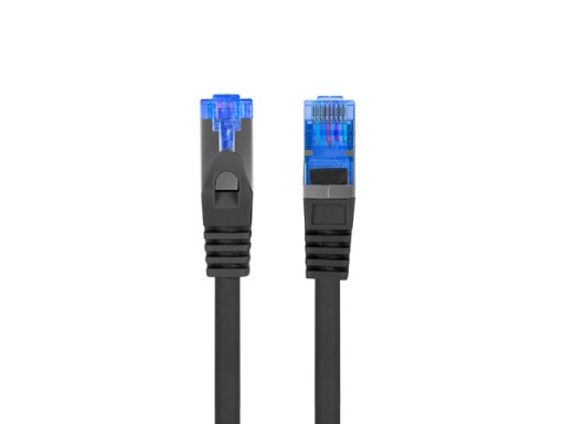 PATCHCORD KÁBEL CAT.6A S/FTP 0,25M BLACK LANBERG