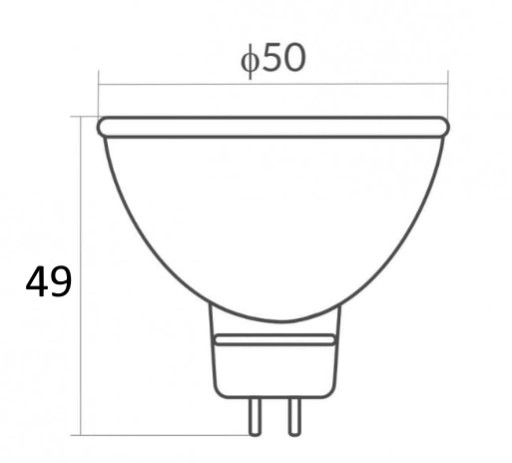 EcoLight Halogénová LED žiarovka MR16 Zásuvka 5W 12V Teplé farebné svetlomety