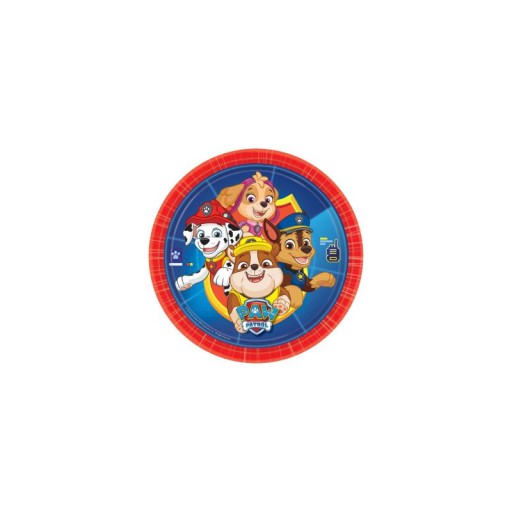 Paw Patrol oválne papierové taniere 23 cm / 8 ks.