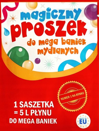MEGA FUN prášok z mydlových bublín 1 vrecúško = 5 l