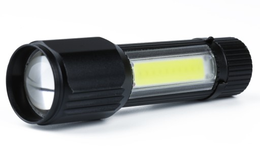 MALÁ LED TAKTICKÁ BATERKA XPE CREE COB ZOOM USB