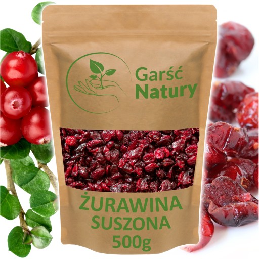 Sušené čerstvé brusnice 500 g krájané prírodné bez konzervačných látok kvalita 0,5 kg