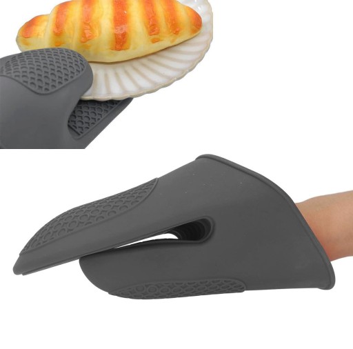 VELKÁ LAPA SILIKÓNOVÁ KUCHYŇSKÁ RUKAVICE SIVÁ