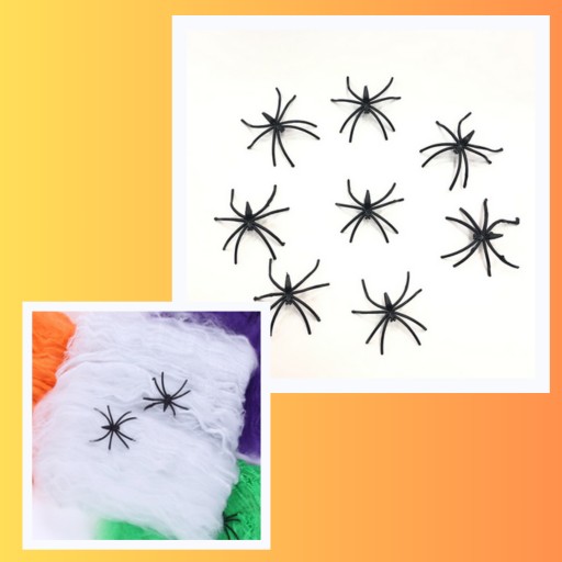 SPIDER WEB BIELA OZDOBA HALLOWEENSKÉ DEKORÁCIE + PAVÚKY
