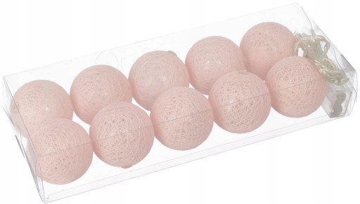 CUTTON BALLS SVIETIDLÁ LAMPY 10 LED ružové