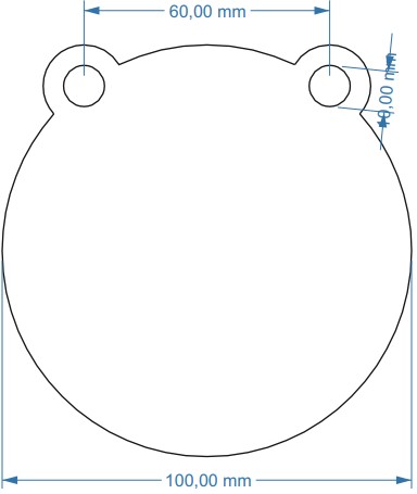 Strelecký terč GONG, fi 100mm, 4mm oceľ