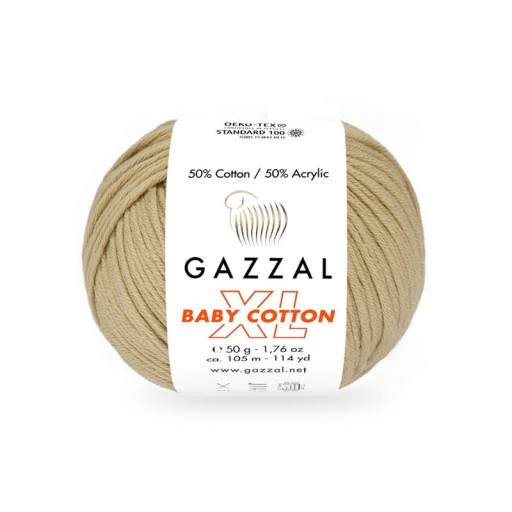 Gazzal Baby Cotton XL priadza 3424 / béžová