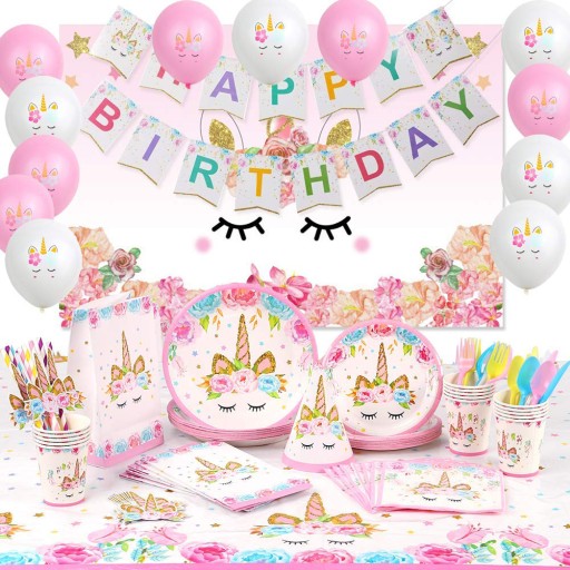 UNICORN narodeninové papierové taniere UNICORN horse birthday PARTY 6 ks