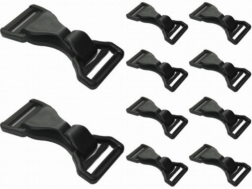 Karabína plastový háčik 4cm 40mm - 10 ks