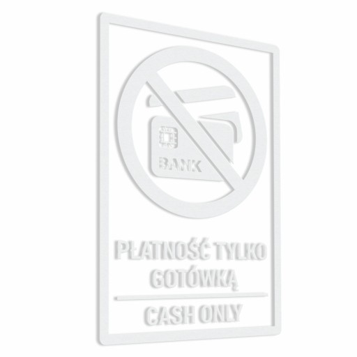 Platba iba v hotovosti, nálepka Len v hotovosti 15x22,5