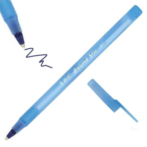 Sada okrúhlych klasických BIC modrých tradičných pier, 0,4 mm, 8 kusov