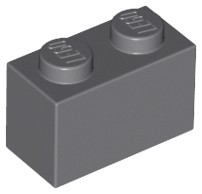 LEGO 3004 Brick Brick Brick 1x2 Dark Grey DBG 10 dielikov