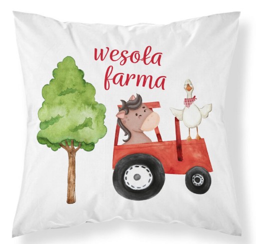 Obliečka na vankúšik Jasiek 40x40 bavlna pre deti do postieľky za traktor