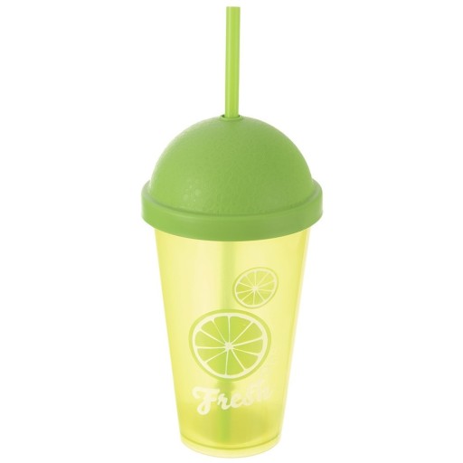 PLASTOVÝ pohár s viečkom a slamkou na pitie nápojov, vody, nápojov, 450 ml