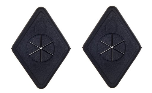 Patch káblová priechodka pre slúchadlá, gumená, čierna, kosoštvorec, 2 ks.