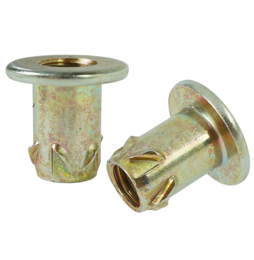 10x zásuvka M8 x 16mm s golierom, tepaná nábytková vložka do dreva, nožičky