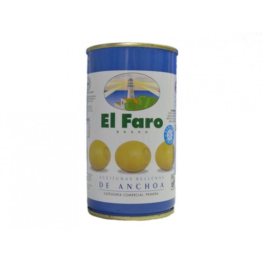 Zelené olivy plnené ančovičkami 350 g EL FARO