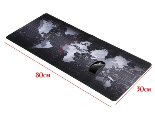 VEĽKÁ PODLOŽKA POD MYŠ 80x30 SVET MAPA KANCELÁRIA