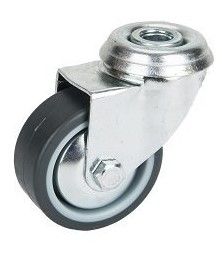50 mm otočné nábytkové kolieska s PVC/gumovým otvorom a Zabi brzdou